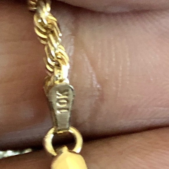 10k Real solid gold diamond cut bracelet not plated not fake best gift huge sale - Picture 7 of 7